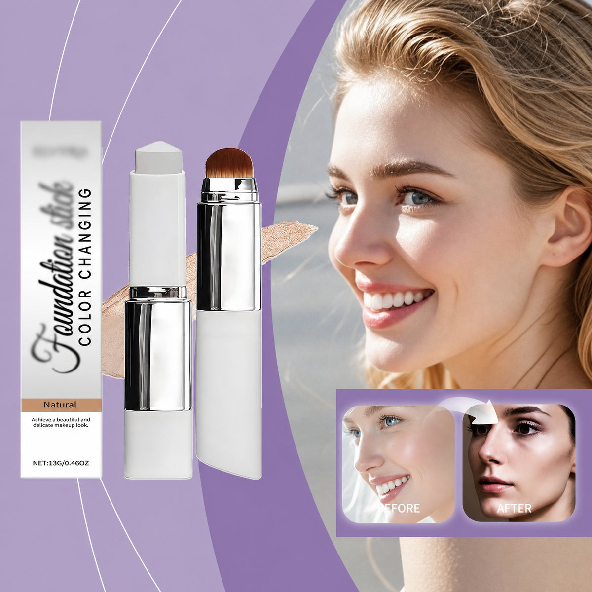 2-in-1 Foundation Stick & Blending Brush