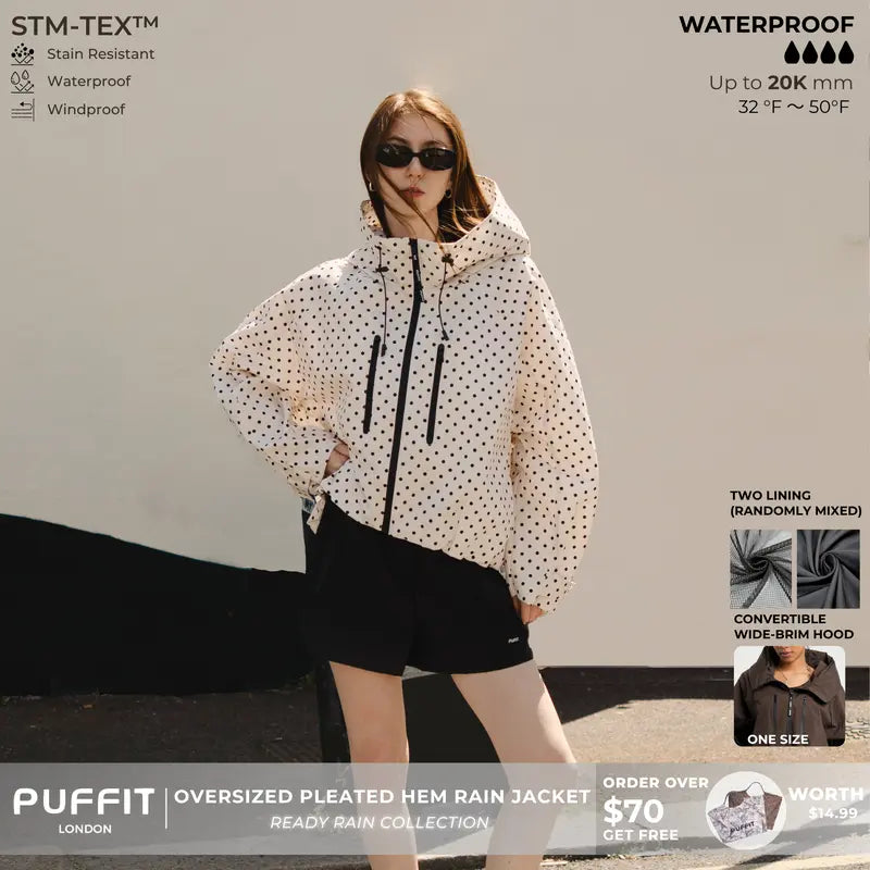 Oversized Short Rain Jacket