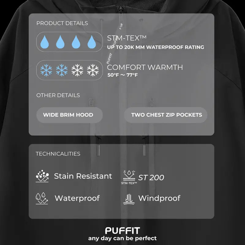 Oversized Short Rain Jacket