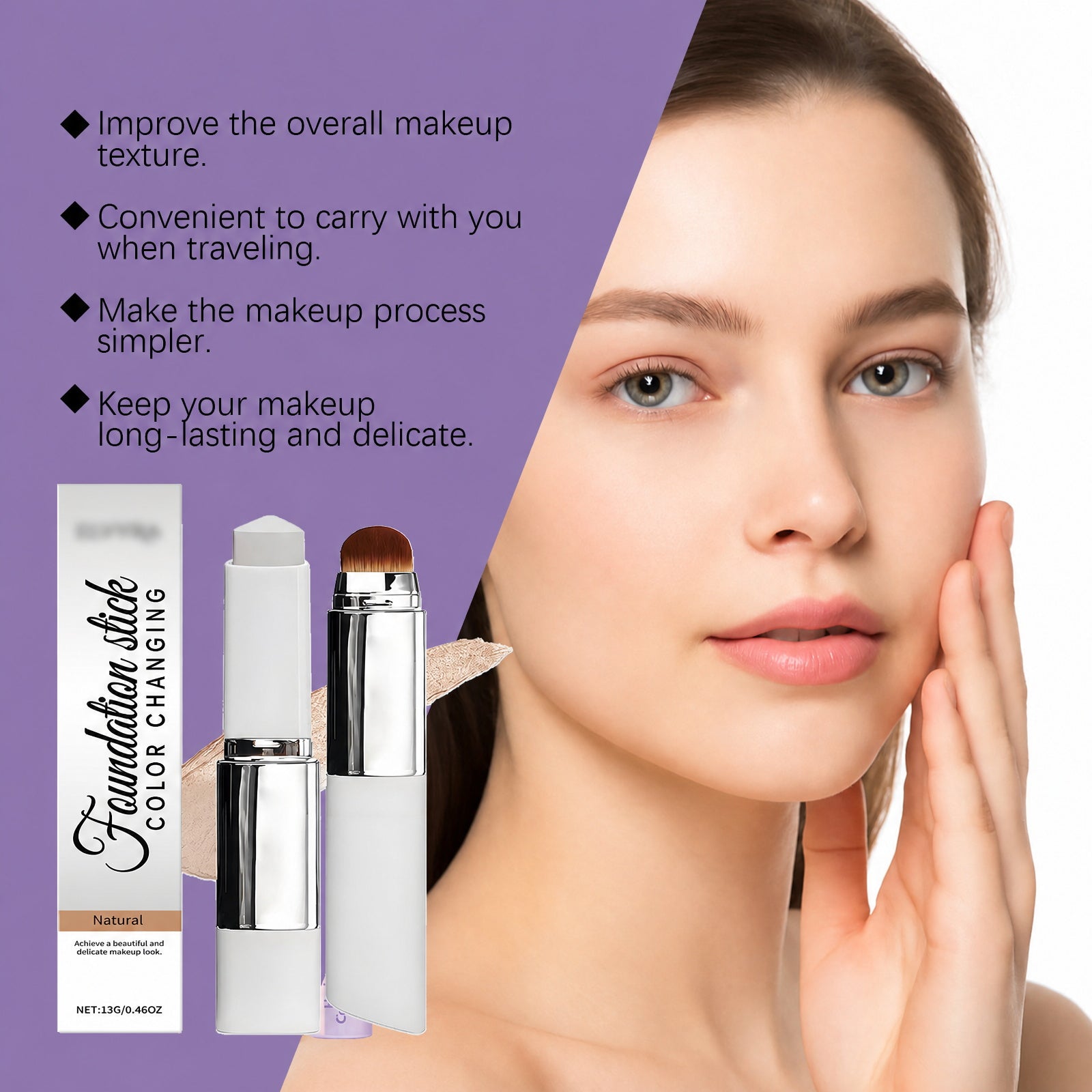 2-in-1 Foundation Stick & Blending Brush